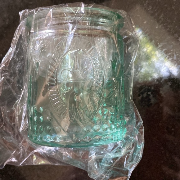 4 Mini Glass Jars 3”H X 2.25"W NWOT ⚜️ design - votive holders - Picture 4 of 11